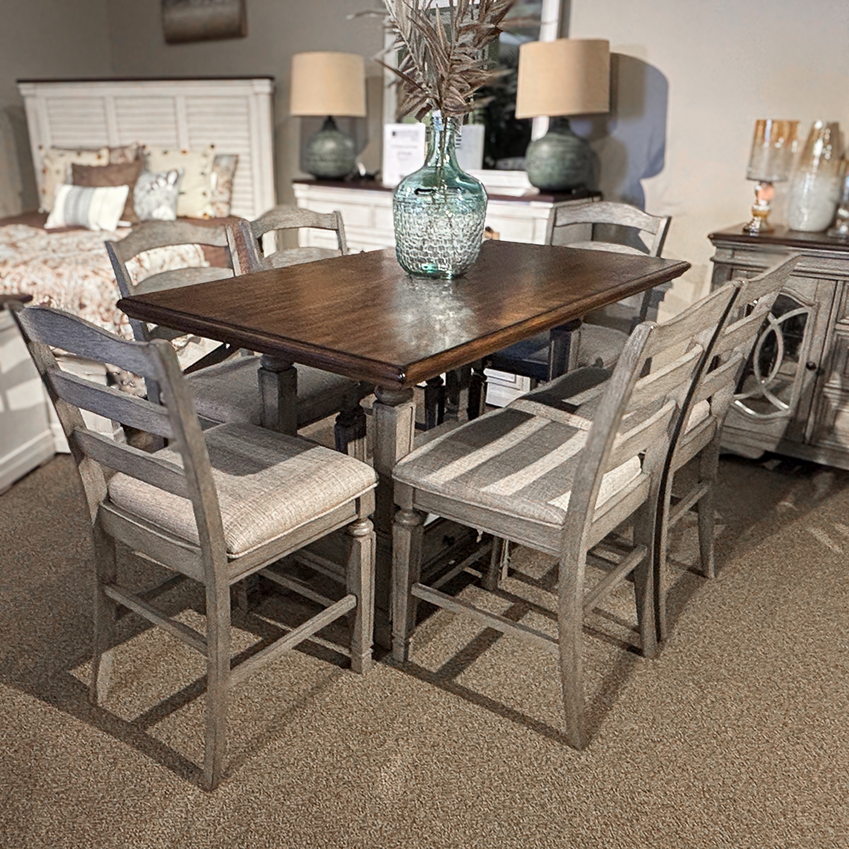 Picture of ROSLYN 7 PIECE TALL DINING SET
