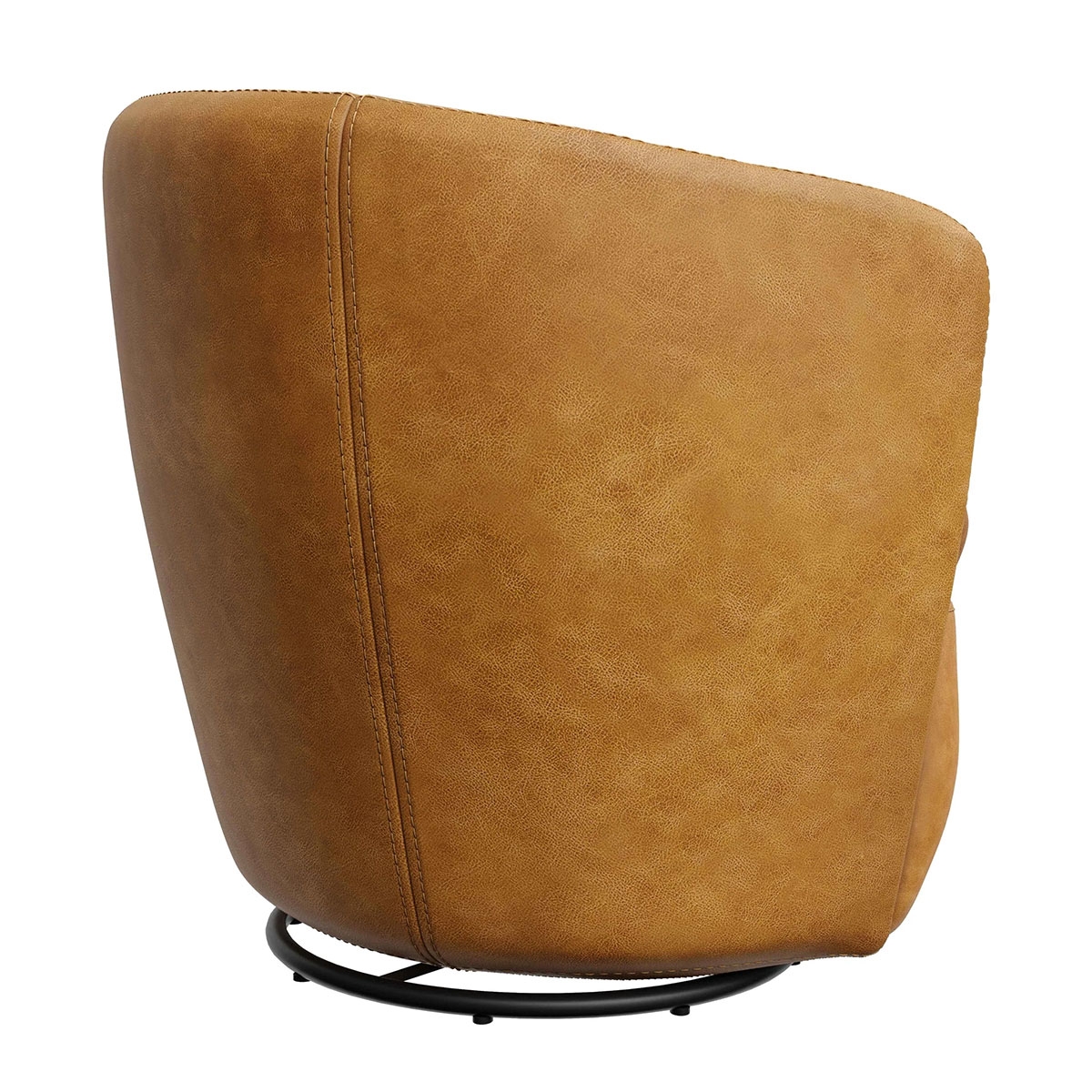 Picture of BAROLO CARAMEL LEATHER SWIVEL CHAIR
