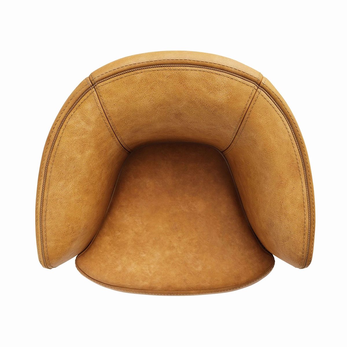 Picture of BAROLO CARAMEL LEATHER SWIVEL CHAIR