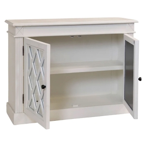 Picture of WHITE-MIRRORED TWO-DOOR CONSOLE