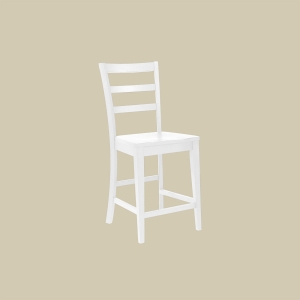Picture of BAY CITY WHITE LADDER BACK STOOL