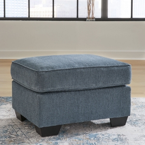 Picture of CASHTON BLUE OTTOMAN