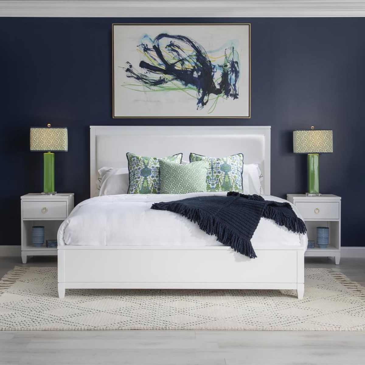 Picture of SUMMERLAND WHITE UPHOLSTERED KING BED