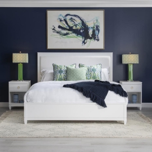 Picture of SUMMERLAND WHITE UPHOLSTERED KING BED