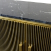 Picture of BLACK & GOLD MARBLE TOP SIDEBOARD