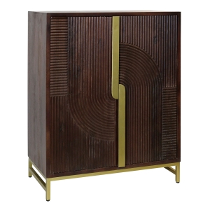 Picture of SOLID MANGO WOOD MINI BAR CABINET