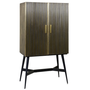 Picture of BLACK & GOLD 2 DRAWER STORAGE CABINET