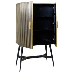 Picture of BLACK & GOLD 2 DRAWER STORAGE CABINET