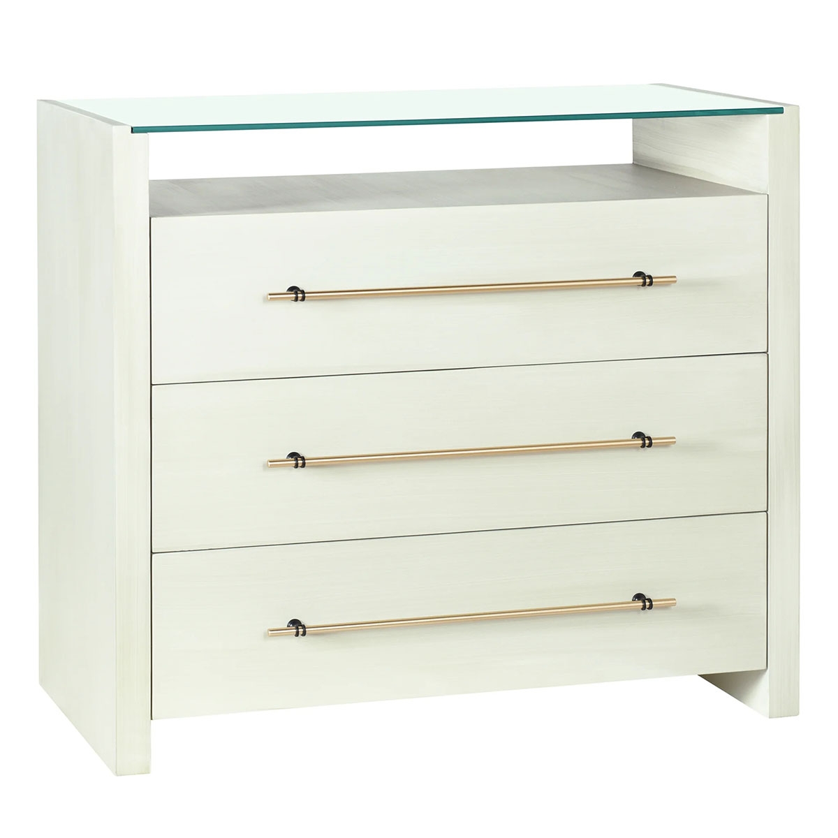 Picture of IVORY & GOLD 3DRW CABINET