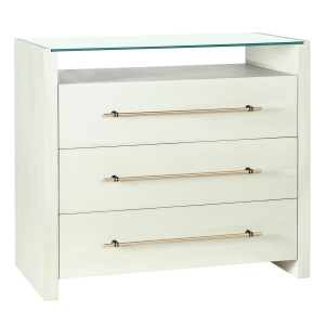 Picture of IVORY & GOLD 3DRW CABINET