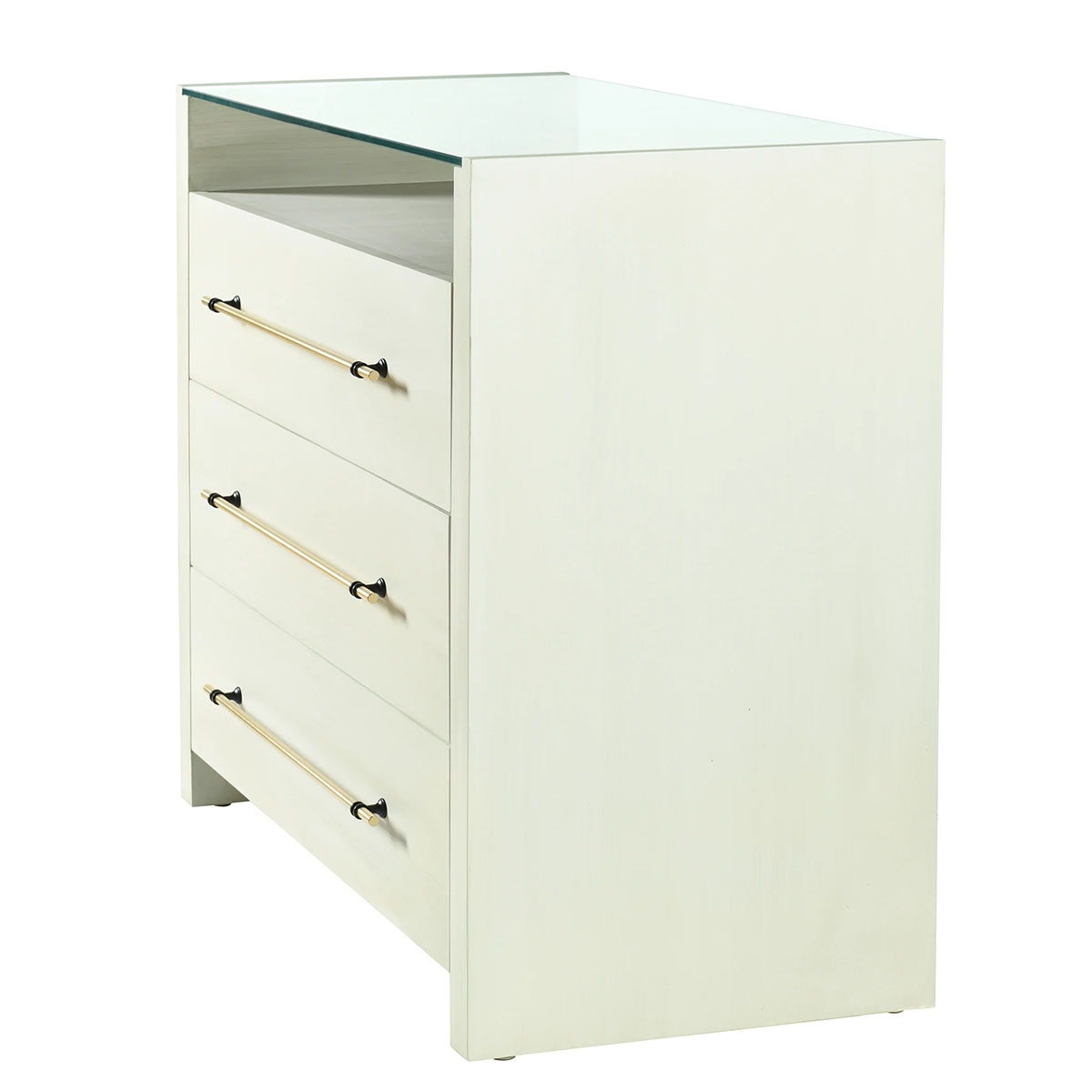 Picture of IVORY & GOLD 3DRW CABINET