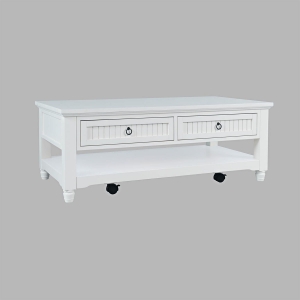 Picture of WESTPORT WHITE CASTERED COFFEE TABLE