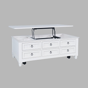 Picture of WESTPORT WHITE CASTERED LIFT COFFEE TABLE