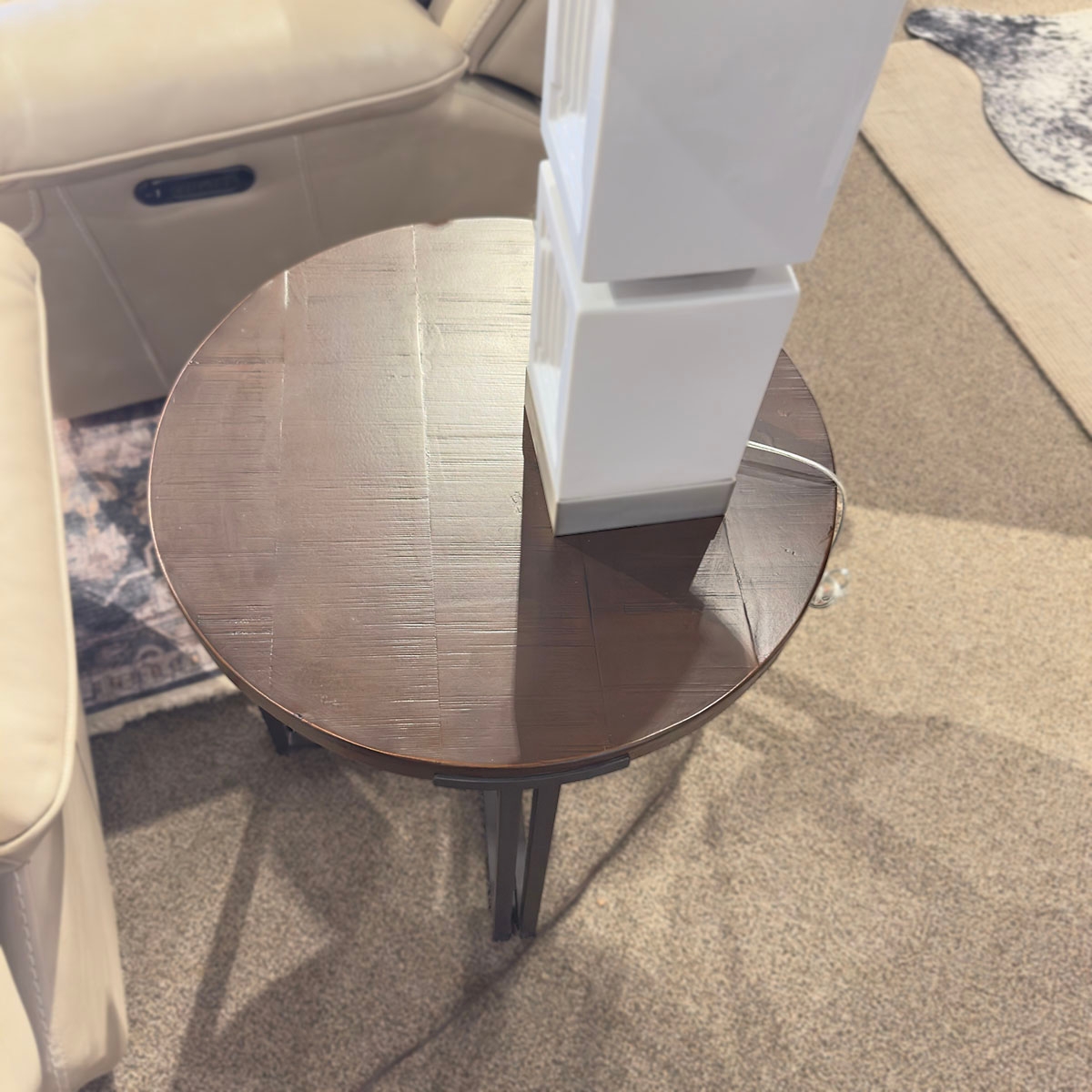 Picture of ZANDER TWO-PIECE UMBER OCCASIONAL TABLES AS-IS