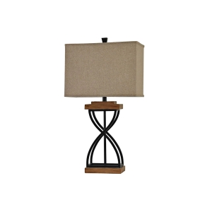 Picture of BLACK METAL X BASE TABLE LAMP
