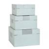 Picture of S/3 SPA BLUE LEATHER DECOR BOXES