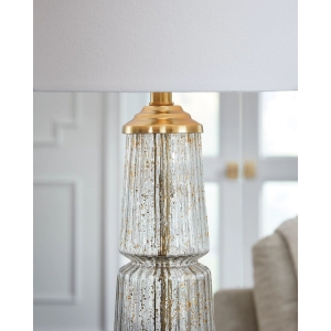 Picture of BAKERSBORO GOLD ACCENT GLASS TABLE LAMP