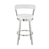 Picture of BRYANT FAUX WHITE LEATHER & STEEL COUNTER STOOL