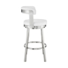 Picture of BRYANT FAUX WHITE LEATHER & STEEL COUNTER STOOL