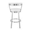 Picture of BRYANT FAUX WHITE LEATHER & STEEL COUNTER STOOL