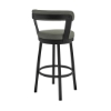 Picture of BRYANT FAUX GREY LEATHER & BLACK STEEL BAR STOOL
