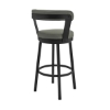 Picture of BRYANT FAUX GREY LEATHER & BLACK STEEL BAR STOOL