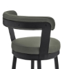 Picture of BRYANT FAUX GREY LEATHER & BLACK STEEL BAR STOOL