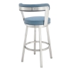 Picture of BRYANT BLUE LEATHER & STEEL BAR STOOL
