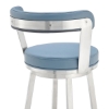 Picture of BRYANT BLUE LEATHER & STEEL BAR STOOL