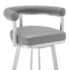 Picture of MAGNOLIA GREY LEATHER & STEEL BAR STOOL