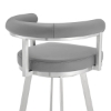 Picture of MAGNOLIA GREY LEATHER & STEEL BAR STOOL