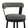Picture of BRYANT FAUX GREY LEATHER & BLACK STEEL COUNTER STOOL
