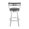 Picture of BRYANT FAUX GREY LEATHER & STEEL COUNTER STOOL