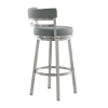 Picture of MADRID GREY LEATHER & STEEL COUNTER STOOL