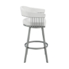 Picture of CHELSEA WHITE LEATHER & STEEL COUNTER STOOL