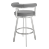 Picture of MAGNOLIA GREY LEATHER & STEEL COUNTER STOOL