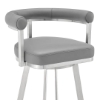 Picture of MAGNOLIA GREY LEATHER & STEEL COUNTER STOOL