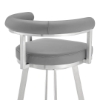 Picture of MAGNOLIA GREY LEATHER & STEEL COUNTER STOOL
