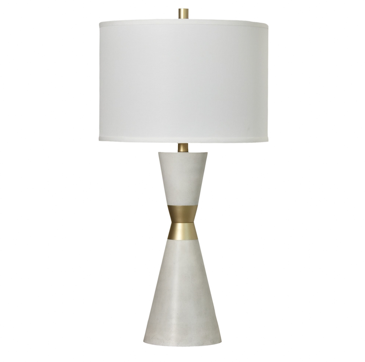 Picture of GOLD METAL/WHT RESIN TABLE LAMP