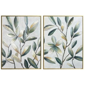 Picture of ELEGANT LEAVES S/2 FRM CANVAS