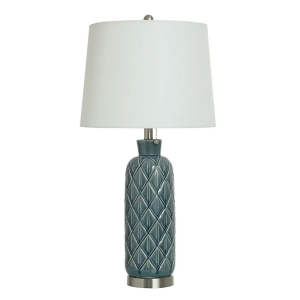 Picture of BLUE & GRAY CERAMIC TABLE LAMP