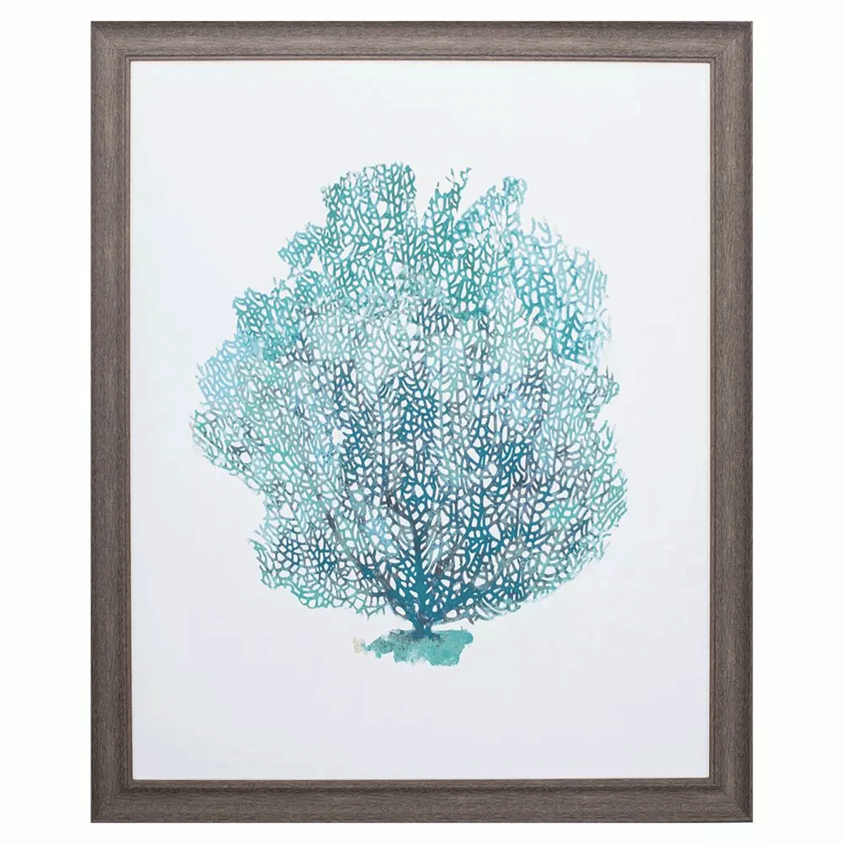 Picture of AQUA CORAL ON WHITE I