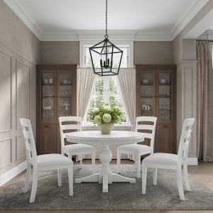 Picture of WESTPORT WHITE 48" ROUND DINING TABLE