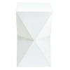 Picture of WHITE GLASS GEO PEDESTAL TABLE