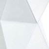 Picture of WHITE GLASS GEO PEDESTAL TABLE