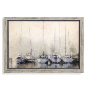 Picture of SAILBOATS IN FOG FRAMED ART