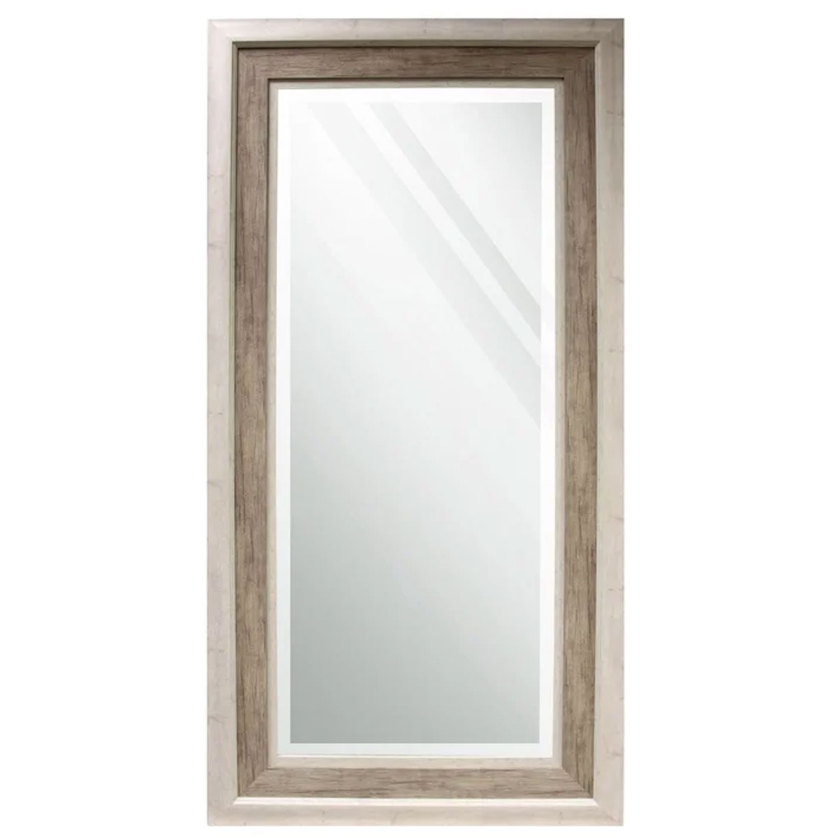 Picture of RECT 2-TONE WOOD LEANER MIRROR