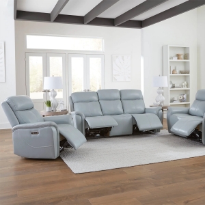 Picture of CASCADE LTHR MIST GRY PHR RECLINER