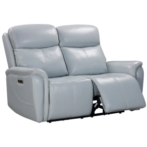 Picture of CASCADE LTHR MIST GRY PHR LOVESEAT