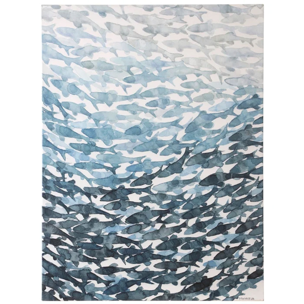 Picture of DEEPER BLUE FISH SILHOUTTE ART